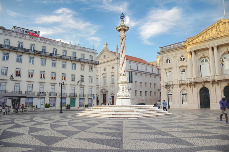 25 - The Pillory of Lisbon (Pelourinho de Lisboa) standing in the center of Praça do Município in Lisbon
